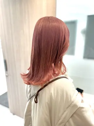 セミロング カラー 似合わせカラー/艶 髪質改善/ヨシザキのヘアスタイル