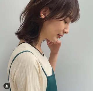 ミディアム anhelo髪質改善 メテオ髪質改善名駅のヘアスタイル