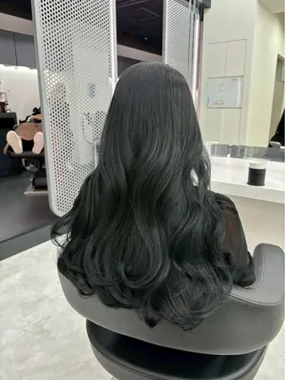 ロング カラー ヘアアレンジ 韓国ヘア/赤み消し /大人透明感🫧のヘアスタイル