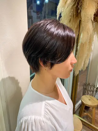 ショート カラー 透明感カラー/韓国 ヘア🩶yuri🩵のヘアスタイル