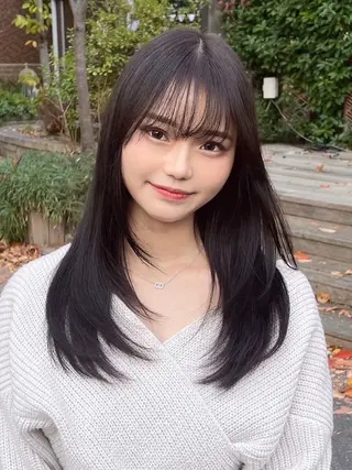 セミロング 大坪 壱成のヘアスタイル