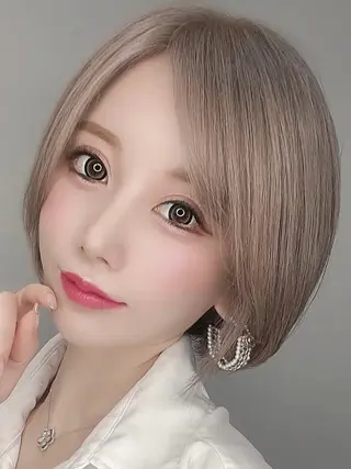 ショート カラー ヘアアレンジ vizz by el yts 北谷エクステのヘアスタイル