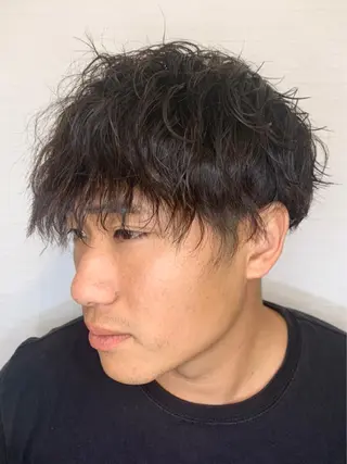 メンズ ヘアカラー&縮毛矯正 STAR☆RIVERのヘアスタイル