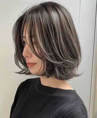 ミディアム カラー 🦋髪質改善カラー/ 美髪矯正🦋Mikiのヘアスタイル