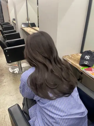 ロング 新宿/韓国ヘア/ 髪質改善ストレートのヘアスタイル