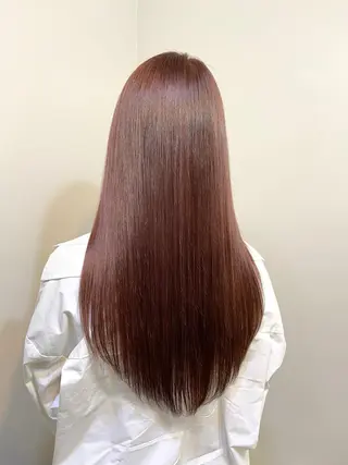 ロング ブリーチ毛対応酸性 ストレート🌈サキのヘアスタイル