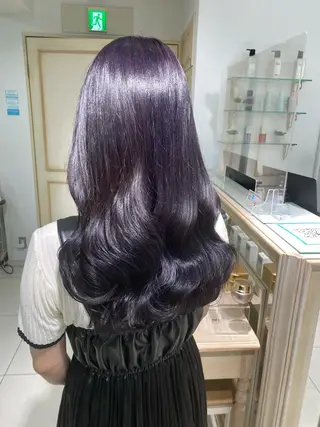 ロング カラー ヘアアレンジ 透明感カラー 古山 結季🌙🖤のヘアスタイル