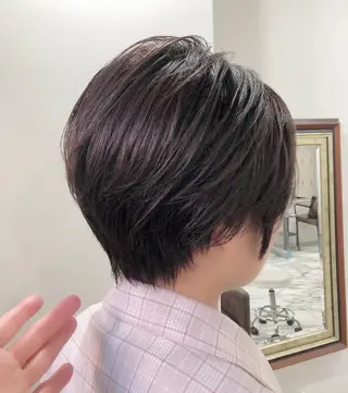 ショート カラー 🩵縮毛矯正 髪質 改善 美髪🩵のヘアスタイル