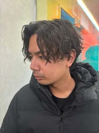 ショート ✨️センターパート/ 曲がる縮毛矯正✨️のヘアスタイル