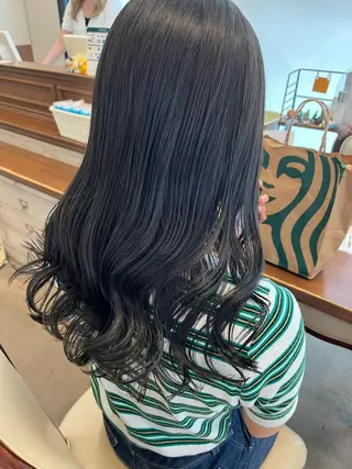 カラー ♛︎ きっか ♛︎ ヘアアレンジ🩵のヘアスタイル