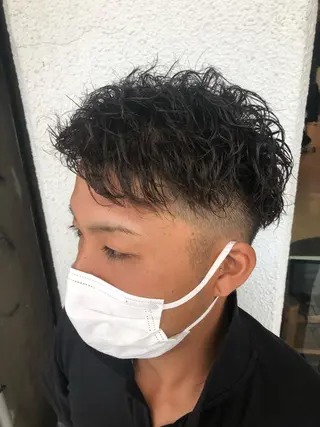 パーマ メンズ ダブルスキルエクステ /羽エクステ白石宇由のヘアスタイル