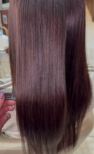 ロング カラー 中田 こころのヘアスタイル