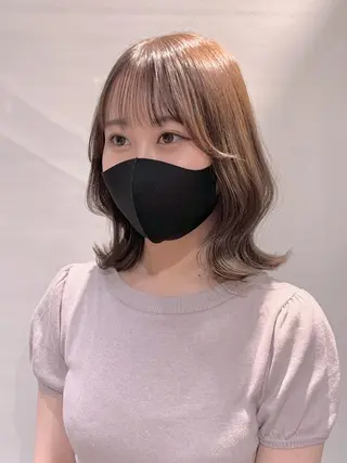 ミディアム カラー ヘアアレンジ 柔らか垢抜けｶﾗｰと ｶｯﾄ🫧ASUKAのヘアスタイル