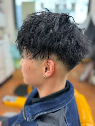 ショート パーマ メンズ やました 理容所のヘアスタイル