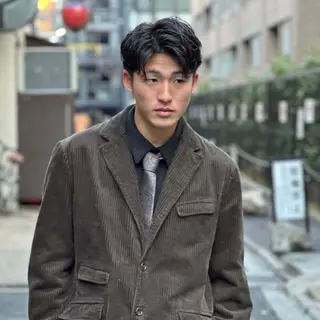 ミディアム パーマ メンズ エースヘアー KENTAのヘアスタイル