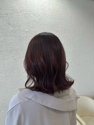 ミディアム カラー 艶髪 黄金比みくのヘアスタイル