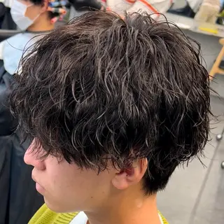 ミディアム パーマ ヘアアレンジ メンズ fifth 石川 凪のヘアスタイル