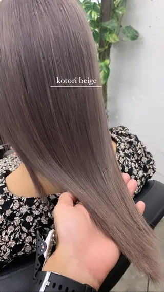 セミロング カラー 艶ハイトーン特化 tatsuのヘアスタイル
