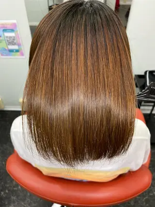 セミロング カラー パーマ ヘアアレンジ メンズ キッズ ネイル マツエク・マツパ 🧡可愛い色落ち🧡 ハイトーン特化🧡のヘアスタイル
