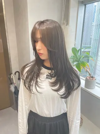 ロング shes梅田 はまもとのヘアスタイル