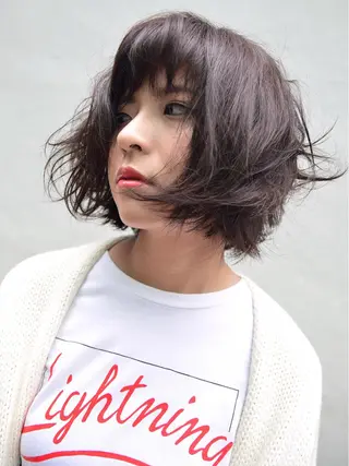ショート ミディアム カラー 花井 啓好のヘアスタイル