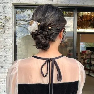 ミディアム ヘアアレンジ kyoka .のヘアスタイル