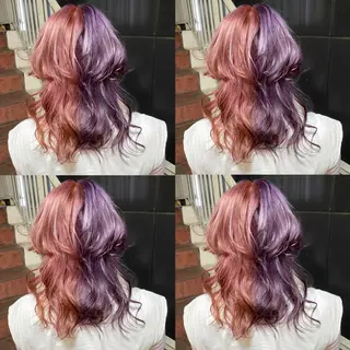 ミディアム カラー ヘアアレンジ 🦋レイヤー特化/ 羽エク/ナツミ🦋のヘアスタイル