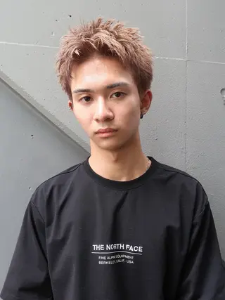 ショート カラー メンズ HARUKI🏔️/ メンズ/透けブラウンのヘアスタイル