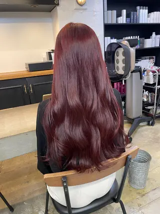 セミロング カラー 🦄垢抜けボブ特化× 暖色カラー未来🦄のヘアスタイル