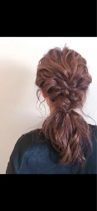 ミディアム ヘアアレンジ 北堀江【HUE】 アオキ　コータのヘアスタイル
