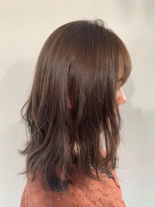 セミロング カラー パーマ ヘアアレンジ 加藤 綾華のヘアスタイル