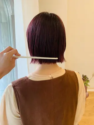 ショート カラー 西山 紗耶香🪽 透明感カラー/ボブのヘアスタイル