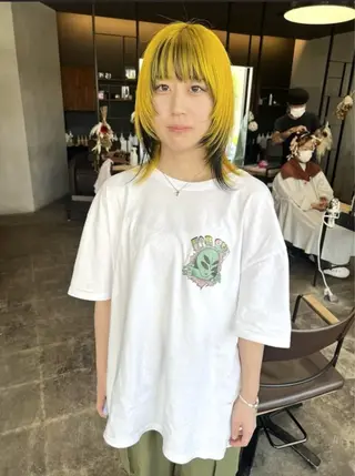 カラー 透明感/ハイトーン /デザインカラー大輝のヘアスタイル