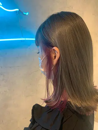 セミロング カラー ヘアアレンジ Sia中野新橋 『JUNYA』のヘアスタイル