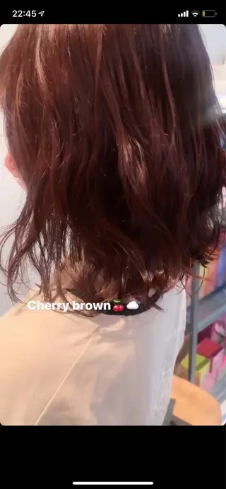 ミディアム カラー RISAKO 艶髪モテヘア🎀府中のヘアスタイル