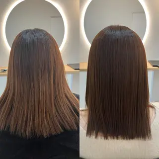 セミロング カラー ヘアアレンジ キッズ 横浜関内髪質改善 re:Magoのヘアスタイル