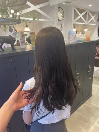 ロング カラー 柴田 枝利子のヘアスタイル