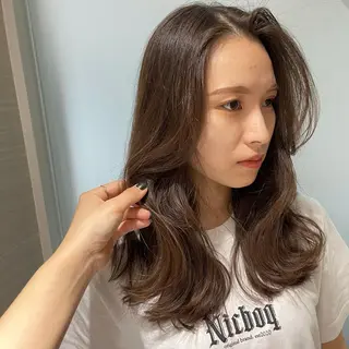 ミディアム yu-ri🩷 韓国ヘアのヘアスタイル