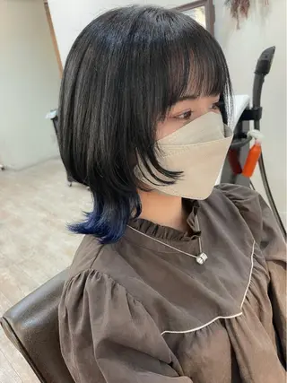 ミディアム ウルフカット/ボブ りなのヘアスタイル