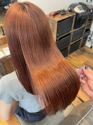 カラー レナ┊︎髪質改善 ┊︎シルクストレートのヘアスタイル