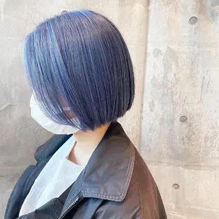 ミディアム カラー ウルフカット ハッシュカット/七海のヘアスタイル