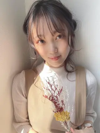 ロング ヘアアレンジ m i k u n aのヘアスタイル