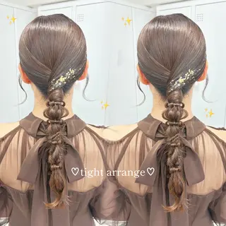 ロング ヘアアレンジ ヘアセット/ エクステ/ゆう🩷のヘアスタイル