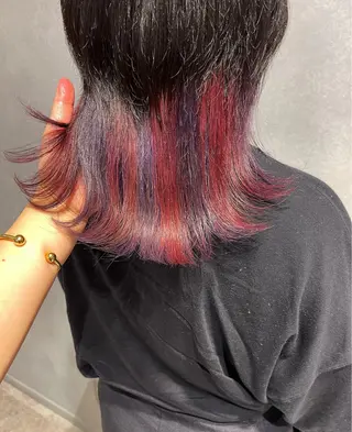 ミディアム カラー 唐澤 千尋のヘアスタイル