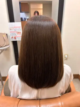 セミロング カラー 🌼髪質改善/透明感 艶髪タケドミのヘアスタイル