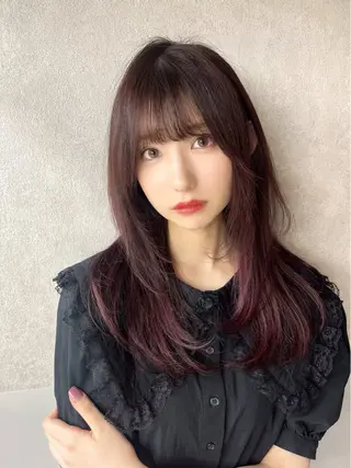 セミロング 谷川が作る熊本1🥇 レイヤーカットのヘアスタイル