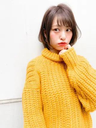 ミディアム カラー パーマ ヘアアレンジ 🎀愛されモテヘア♡ 梅澤夏基🎀のヘアスタイル