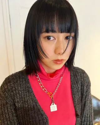 ショート カラー パーマ ヘアアレンジ メンズ キッズ ネイル マツエク・マツパ アイブロウ ウルフレイヤーカット /チヒロのヘアスタイル