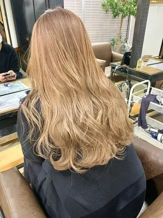 ミディアム カラー ARCANAブリーチ ダブルカラー🌟原宿のヘアスタイル