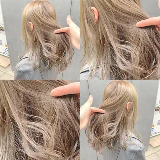 ロング カラー ハイトーン×レイヤー カットTAKUMIのヘアスタイル